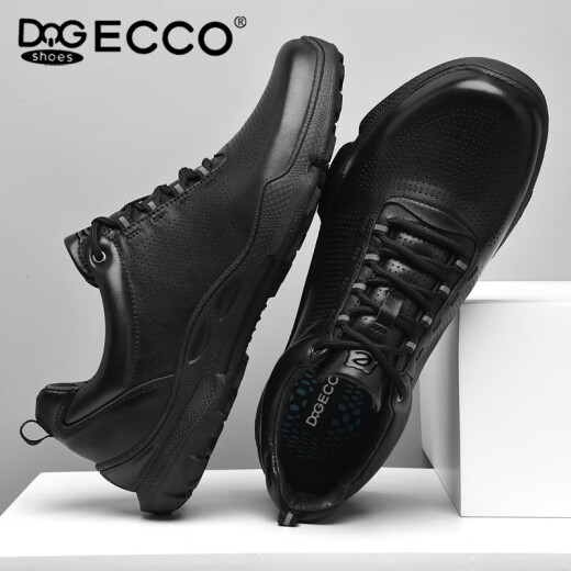 DQGECCO ZAPATOS HOMBRES Summer 25 Genuine Leather hueco de cuero transpirable zapatos de cuero de cuero negocios clásico para caminar negro 45