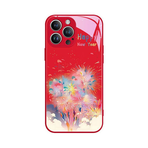 Duoyue Diolyure -Gradienten Feuerwerk Apple Phone Hülle für iPhone16Promax Neujahr 14 Sinn 13 Glass 12 Schmutzfest