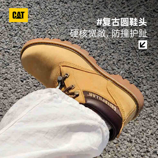 Cat Carter Martin Boots Mid-Top Boots amarillos Zapatos de trabajo para hombres Ligeros al aire libre Cauces de senderismo sin deslizamiento P110973N3BDC25 Amarillo 40