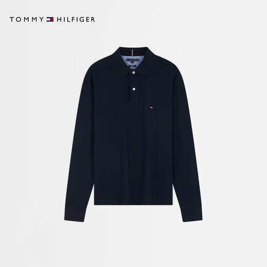 Tommy Hilfiger25新款秋冬男装商务休闲纯色小绣标修身长袖T恤POLO衫
