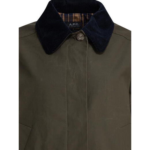 A.P.C.女士棉质长袖休闲夹克百搭舒适通勤外套 黑色 均码 |EU-38