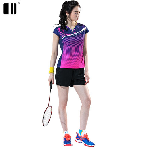 Neue Sommer-Badminton-Uniform für Herren-Tischtennis-Tennis-Sportuniform für Frauen mit schnell trocknendem ärmelloser Trikotpaar für Männeranzug [B11759+12241] L.
