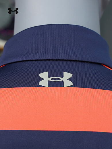安德玛（Under Armour）Under Armor Ua春夏季后赛3.0男子条纹高尔夫时尚运动Polo衫13786 1378676-416【正品保证】 XL