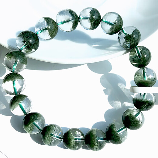 Pulsera de fantasma verde natural de color de ciervo Cornucopia Hombres y mujeres CRISTAL CON BLOJAS SOLITAS 108 Multi-círculo Pulsera de montaña de mil capas 0505 5 mm Green Ghost