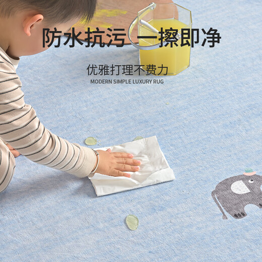 Y U-LIVE carpet children's room dopamine living room baby crawling mat reading area room cute girl's bedroom bedside mat S imitation cashmere-Rainbow Pony 140cm*200cm