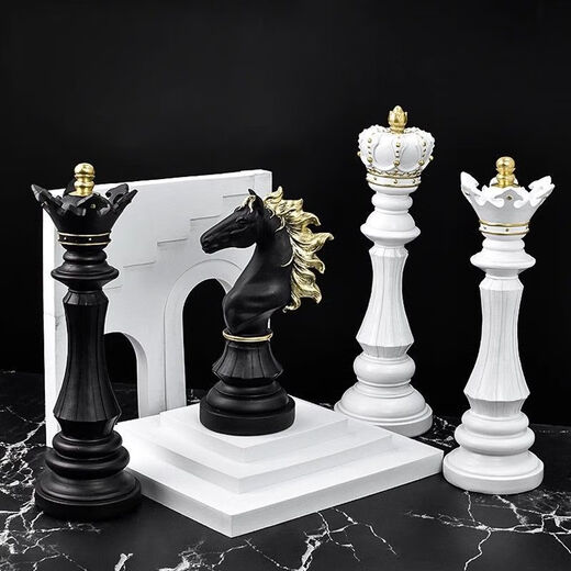 维诺亚7170人收藏象棋高颜值颜控宫廷风拍照道具象棋摆件摆件客厅办公室 国际象棋国王小号白色