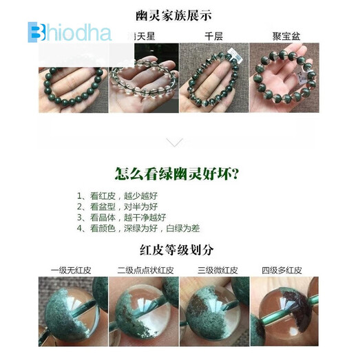 bhiodha胖东来品质墨绿色聚宝盆手链一物一图男女款水晶饰品手串520情人 3895附证书