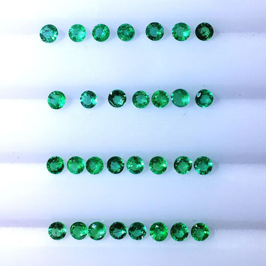 DRJEFUN Natural Unfired Boutique Colombian Emerald Bare Stone Wood Color Round Customizable Ring Bracelet Earrings Round Approximately 1.8mm