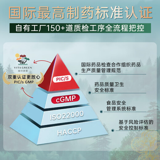 维特健灵 五色灵芝胶囊提高免疫力香港进口72粒装