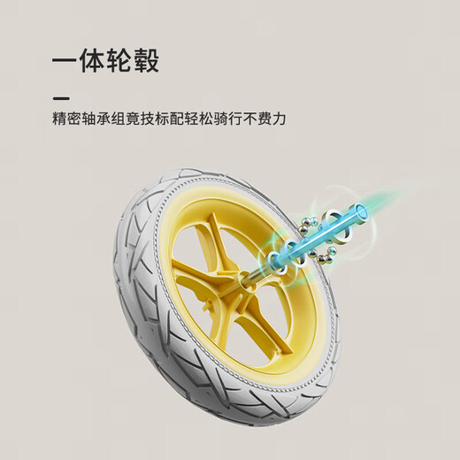 【热销爆款】儿童平衡车无脚踏自行车滑步车2-7岁宝宝小孩滑行车 萌趣白发泡轮送车筐 蓝色 12寸（适用身高85-115cm）