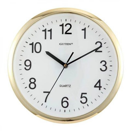 Guten gran reloj de pared escuela sala de estar moderna reloj impermeable reloj creativo reloj redondo reloj de pared dorada 3883 mate negro ____ diámetro 34 cm otros