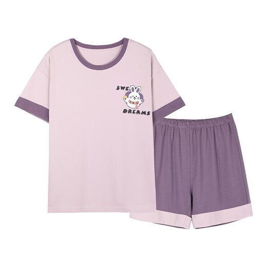Pang Donglai-Pyjamas für Frauen im Sommer Dünne reine Baumwolle süße studentische koreanische Version kurzärmelige Hose dünne zweiköpfige zweiköpfige Frühlings- und Herbst-Heimkleidung Burgund SKM6627 Bildfarbe M-Code (Empfohlen 75-95 Jin [Jin Equals Equals gleichen]))