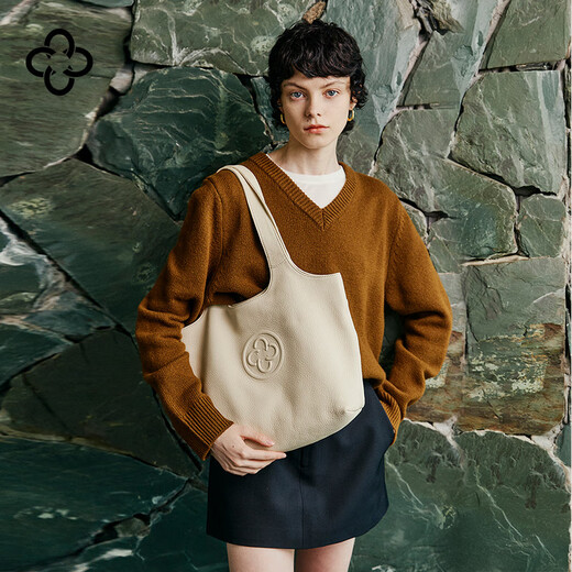 CASSILE champion's same style Casile Tote bag, real deerskin, light luxury, large capacity, soft shoulder bag, birthday Chinese Valentine's Day gift