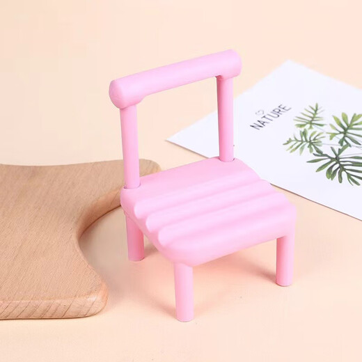 Creative small chair, mini mobile phone, new desktop small stool ornaments, lazy mobile phone horizontal keychain, green
