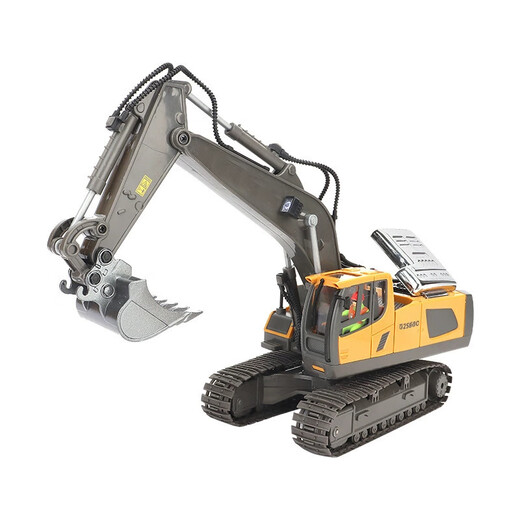 Remote control alloy remote control vehicle excavator remote control engineering vehicle dump truck children's toy bulldozer 258-15 alloy excavator (eight channels) 1049