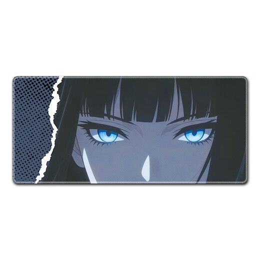 Ruqinlian black and white comic style mouse pads for super large men and women personalized workstation office computer desk pads rubber pads keyboard pads smooth thickened lock edge wrist guard pads non-slip and wear-resistant 15844 [thickened lock edge, skin-friendly and smooth] length 1000mmX width 500mmX thickness 2mm