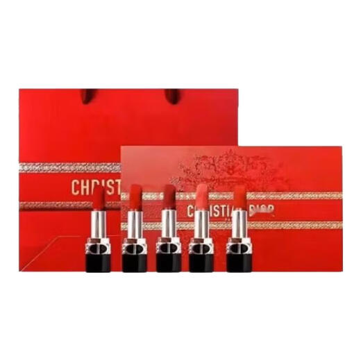 DOior lipstick sample gift box set mini five-piece set 999#720#840 Birthday Valentine's Day New Year gift Huayang five-piece set 772/735/999/720/951