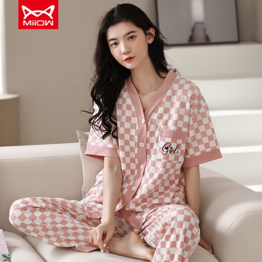 Catman (Miiow) Pure Cotton Pajamas для женщин весной и летним брюками с коротки