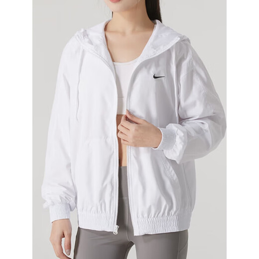 
Nike (NIKE) jacket women's 2025 spring new sportswear woven breathable hooded top jacket FV6299-100 FV6299-100 White S