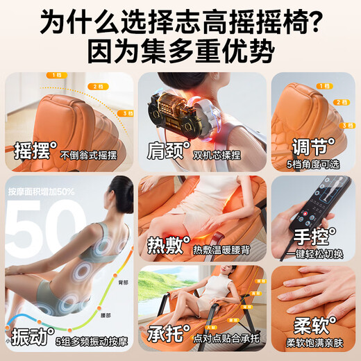 Chigo Massage Chair Full Body Home Small 2025 Top Ten Brands Compact Folding Smart Sofa Chair Leisure Rocking Recliner Parents Birthday Gift Practical for Parents and Elders Mysterious Gray - Neck and Shoulder Kneading Massage + Hip Vibration + Low Back Hot Compress High-end and Practical Birthday Gift for Parents and Elders for Wife, Husband and Men