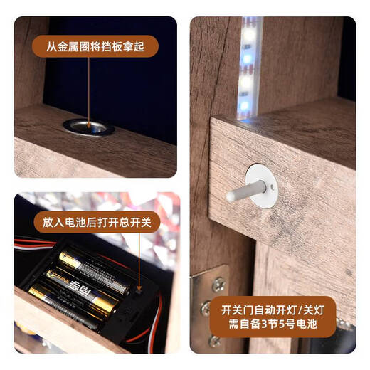 Yonghuan rotating full-body mirror cloakroom floor-standing mirror modern simple fitting mirror jewelry storage cabinet dressing mirror upgrade rotating model 6227 white monochrome interior light
