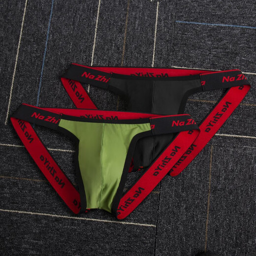 
Thong sexy one rope large men's thong belt nightclub sex Japanese style hollow big bag E. Black one piece M Weight 120-130Jin [Jin equals 0.5 kg]