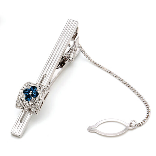 NOSSKISS light luxury four-leaf clover cufflinks men's light luxury custom suit French shirt cuff nails fashion niche birthday gift gift box gold and blue cufflinks