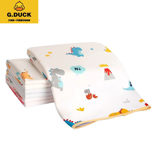 G.DUCKKIDS隔尿垫婴儿防水透气可水洗尿布大尺寸儿童宝宝床单姨妈生理期床垫 1条装【海洋世界】-A类婴儿面料 50x70cm