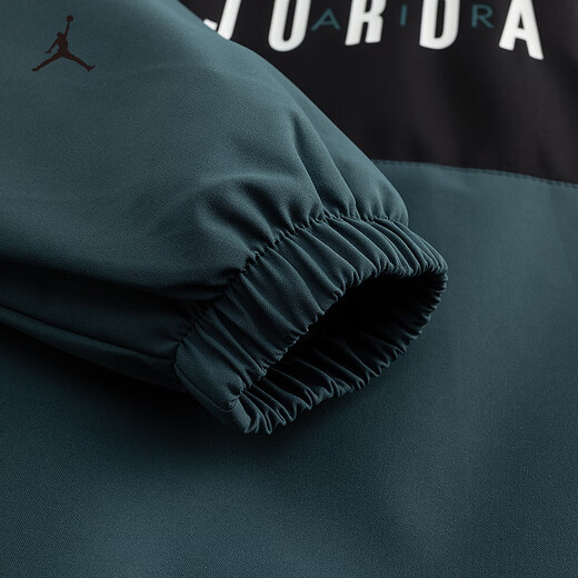 Jordan Nike AJ Children's Clothing Children's Windproof Jacket Boys Autumn New Hooded Jacket Mediterranean Green
