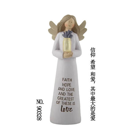 郦狼每件都有特殊意义原创纯手工人物可爱天使桌面摆件居家装生日礼物 粉红色 13601