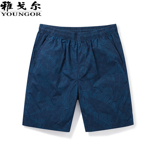 Yager [High-String Pure Cotton] 2025 SOMMER SOMMER NEUER CASISSISCHE SPORT SHRESS SHORTS MÄNNER LOSSEN LOSSER BEACH Fünf-Punkte-Hose Dunkelblau-D9215 L
