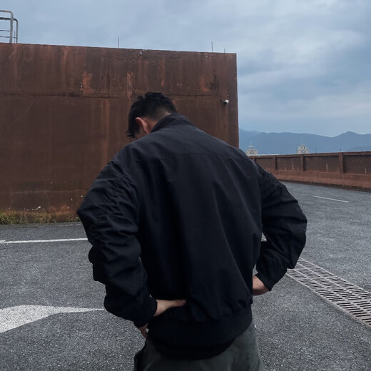 Muwei American style stand-up collar handsome jacket men's autumn and winter coach flight assault top thickened quilted warm jacket black 90% of buyers choose XL recommended 130-150Jin Jin equals 0.5 kg