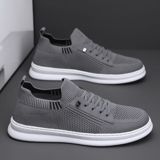 Woodpecker Herrenschuhe für Sommer atmungsaktiven Mesh -Schuhen mit weicher und geruchsicherem Flying Mesh Herren vielseitiger Freizeitbrettschuhe verbesserte atmungsaktive Version // 882 Khaki 39 [bevorzugte Prioritätslieferung]