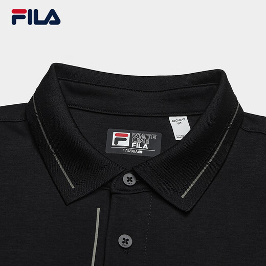 FILA official men's knitted long-sleeved POLO shirt 2025 autumn fashion casual basic top