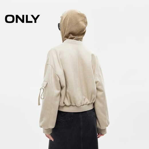 ONLY2025 new autumn style workwear style threaded neckline design short cardigan jacket for women|125336013 C45 cloud silver gray XS