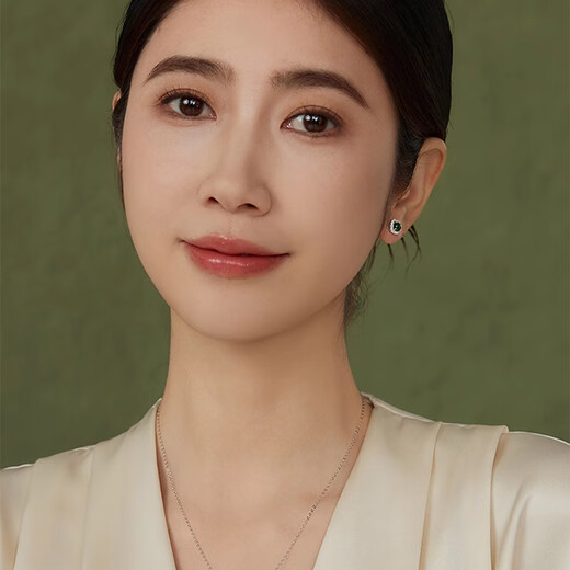 Jianlu Jade A-grade silver earrings for women, elegant and high-end jade earrings, mother's birthday gift for wife and mother