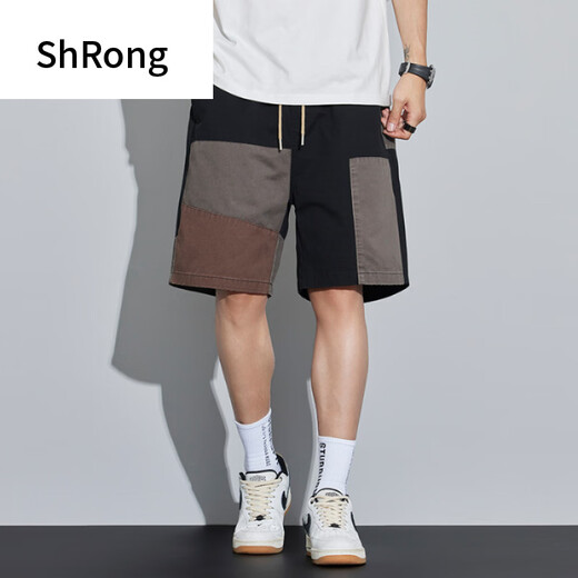 Shurong Japanese 2025 spring and summer casual shorts men's five-point pants trendy brand workwear new summer fashion half-trousers mid-pants Military green 9277 3XL