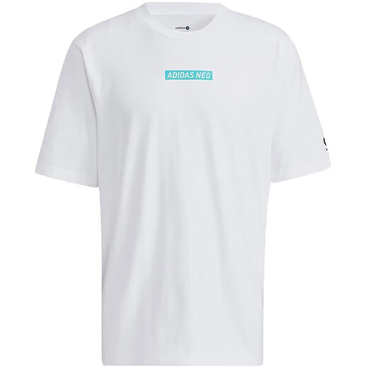阿迪达斯 （adidas）NEO男子夏季新款运动休闲上衣舒适透气圆领短袖T恤HC9711 HC9717 L
