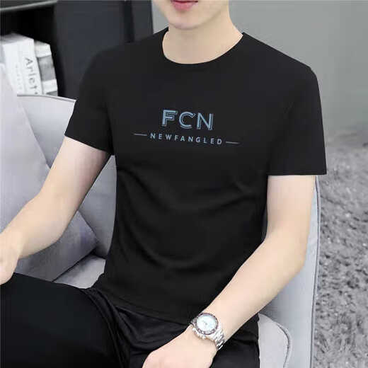 Con una camiseta de cuello redondo de manga de manga corta para hombres puros (yishion) de verano, top 1423 blancos M __100Jin de algodón de algodón de algodón simple y versátil.