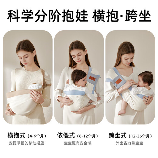 Fliesen hält das Baby mit beiden Händen und geht für einfache Gurte aus, Baby-Front-Heel-Turban, Baby mit kleinem Monat, Sophie Rocca_breathable Upgrade ohne Schultergurte (elastisch)