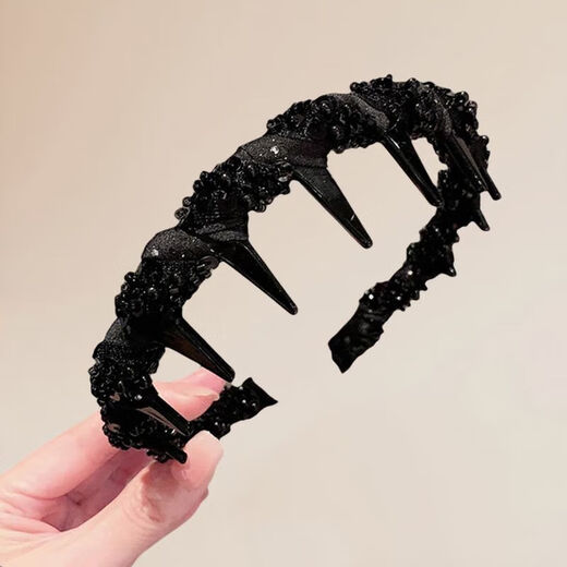 Princess of Paris Headband Women's 2025 New Light Luxurious Pressed Hair Headband Temperament Small Fragrant Style Beaded Wrap Hair Bundle Headwear Three-strand Wrapped Wave Headband 2 pcs