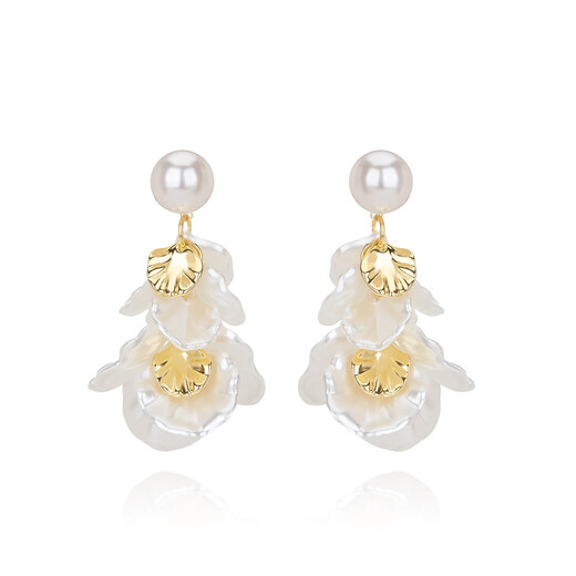 Qlady is suitable for summer holiday style earrings for women silver needle earrings 2025 new high-end light luxury earrings gift