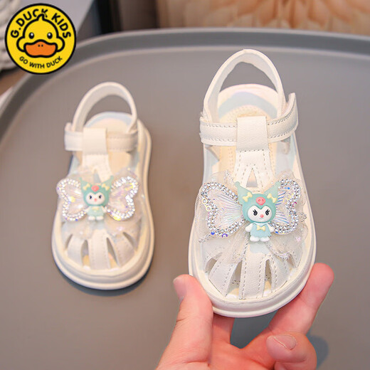 G.Duck Kids Little Yellow Duck Girls Sandalen Süße Bow Kulomi 2025 Sommer Neue Kinderschuhe Anti-Schlupf-Mode und vielseitig DM-9902 Pink 28 Größe 16,5 cm