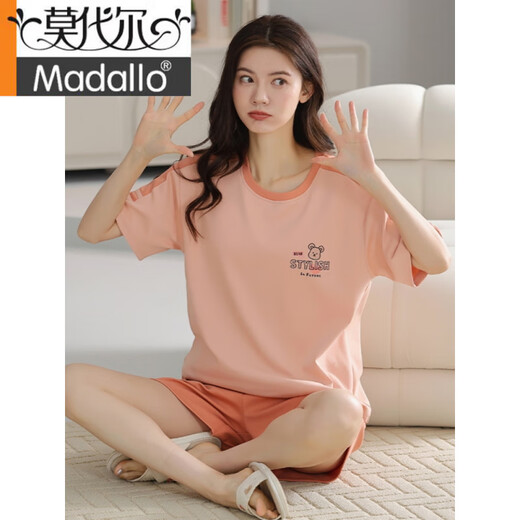 Modal 2025 Pure Cotton Summer Pajama Women Pulover Pajamas Summer Shorts Комфортные и повседневные домашние костюмы Женщины Z9856 M [Рекомендуется 80-100-джин [JIN равняется 0,5 кг] Wear]