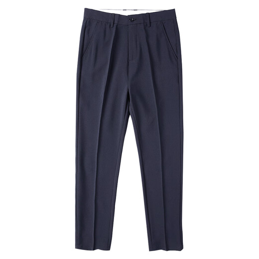 Jiumuwang Suit Pants Men's 2025 New High-end Summer Cropped Pants Summer Thin Loose Straight Leisure Long 9902 Black 28