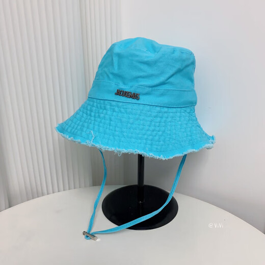 Koreanische Version Ins Feste Farben Stämme Buchstaben Großer Rangfischer Fischer Hut Frauen Frühling und Sommer im Freien Tether Sun Wanderwanderung Sonnenschutz Hut Beige (54-57,5 cm)