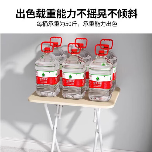 Dining table, computer table, foldable table, student study table, desk, home office desk, simple bedroom bedside table, solid wood color + white frame - 60*40*70 - thickened and reinforced