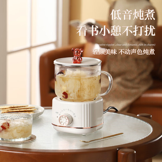 Health kettle, kettle, hot water kettle, thermostatic kettle, teapot, teapot, all-in-one, fully-glass, fully-automatic, small household, multifunctional office, large capacity, random color 0.6L