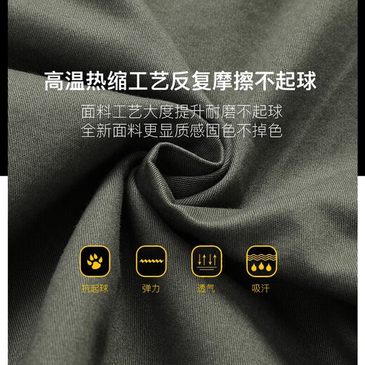中老年男五分裤父亲薄款休闲短裤松紧纯棉宽松中裤爸爸沙滩5分裤 T1502军绿色 3XL
