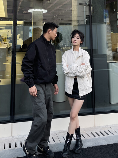 Muwei American style stand-up collar handsome jacket men's autumn and winter coach flight assault top thickened quilted warm jacket black 90% of buyers choose XL recommended 130-150Jin Jin equals 0.5 kg